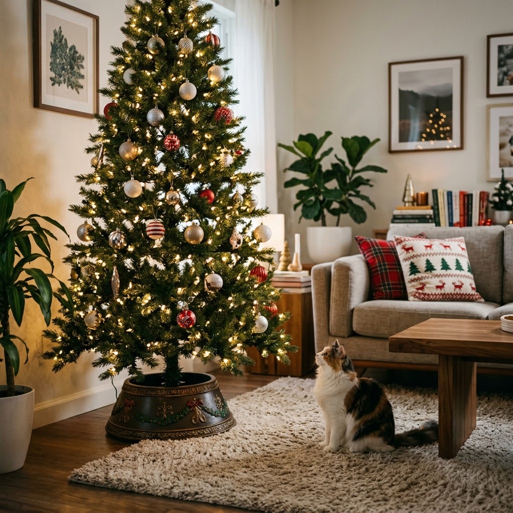 How to Keep Your Cats and Dogs Safe Around the Christmas Tree
