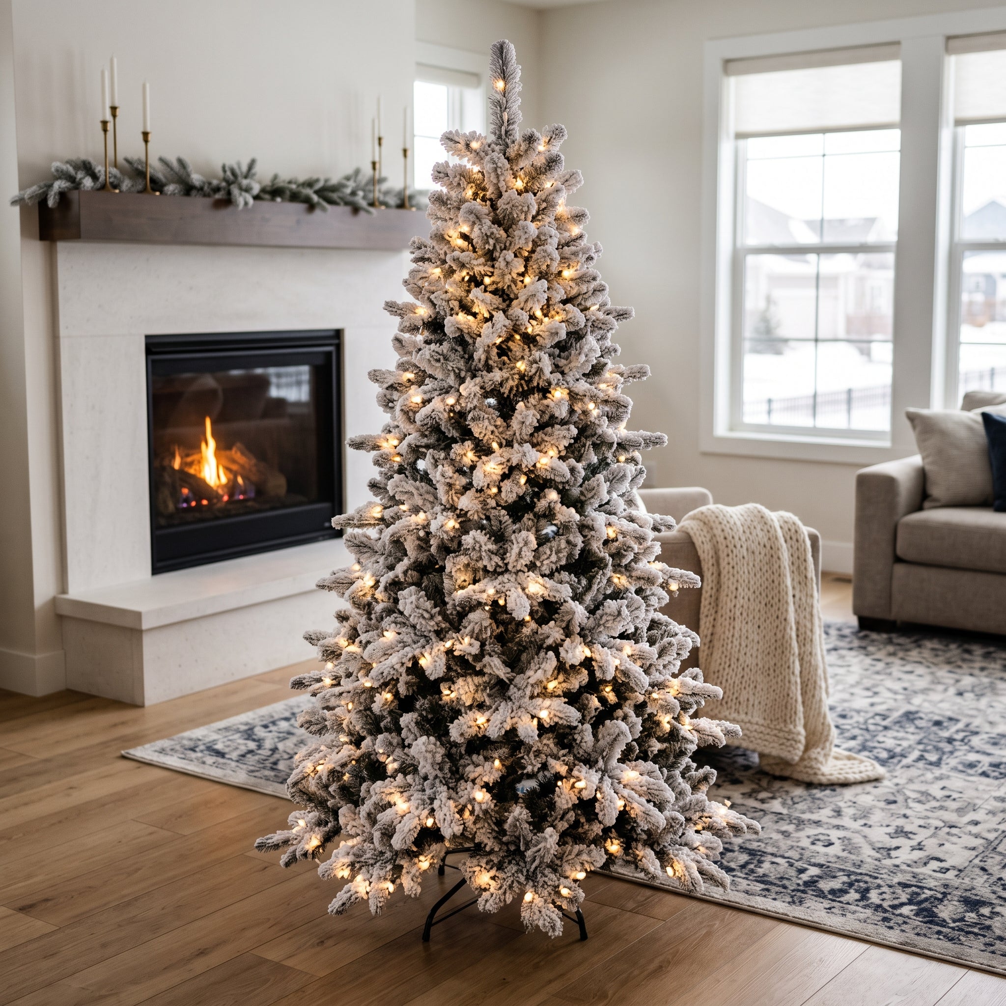 What Color Decorations Look Best on a Flocked Tree?
