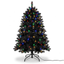 5ft Premium Black Pre-Lit Artificial Christmas Tree with Multi-Color Lights