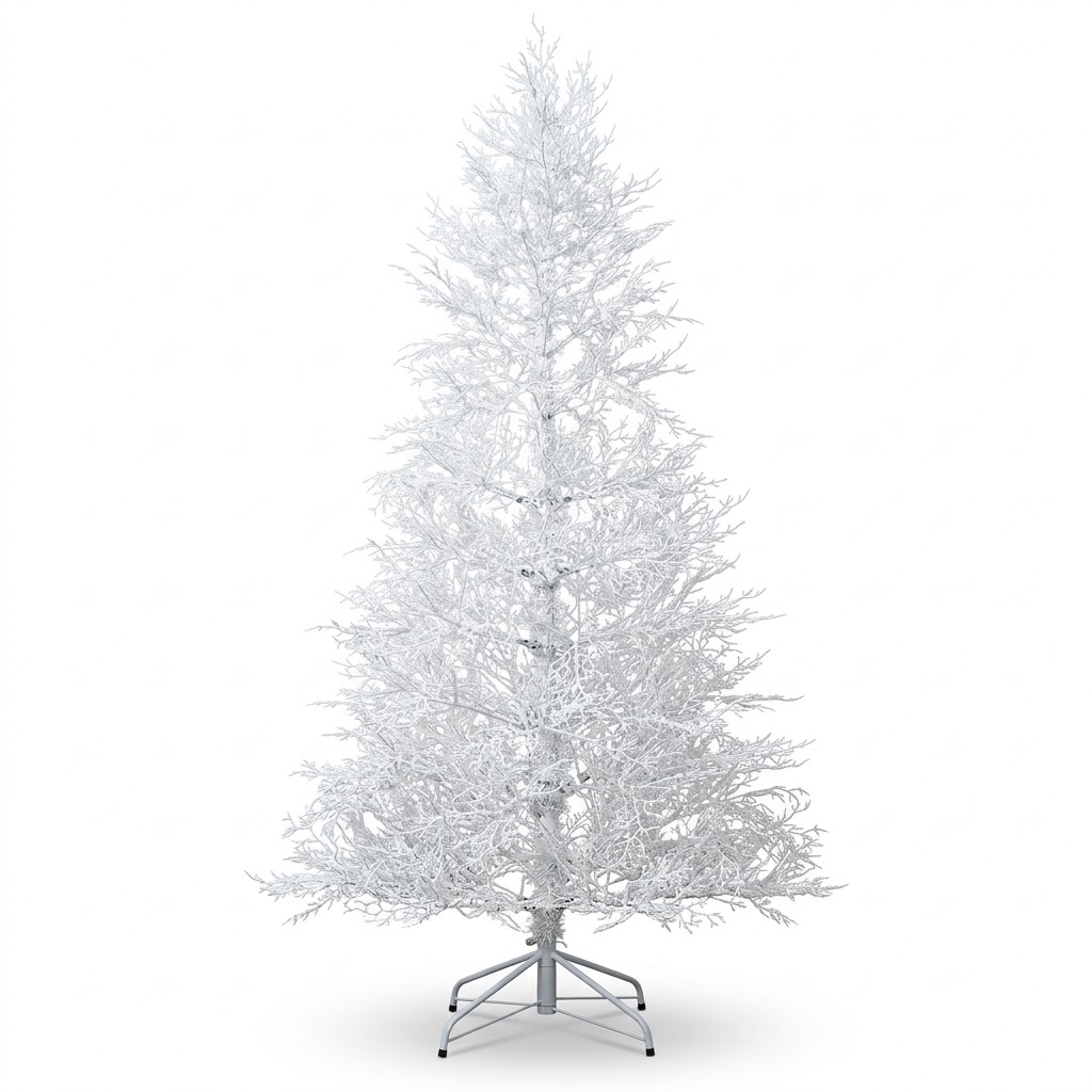 7ft Premium Unlit White Twig Artificial Christmas Tree (100% PE)
