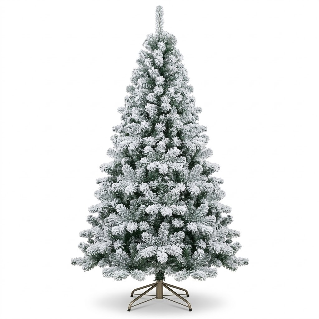 6.5ft Premium Snow Flocked Unlit Artificial Christmas Tree (PVC)