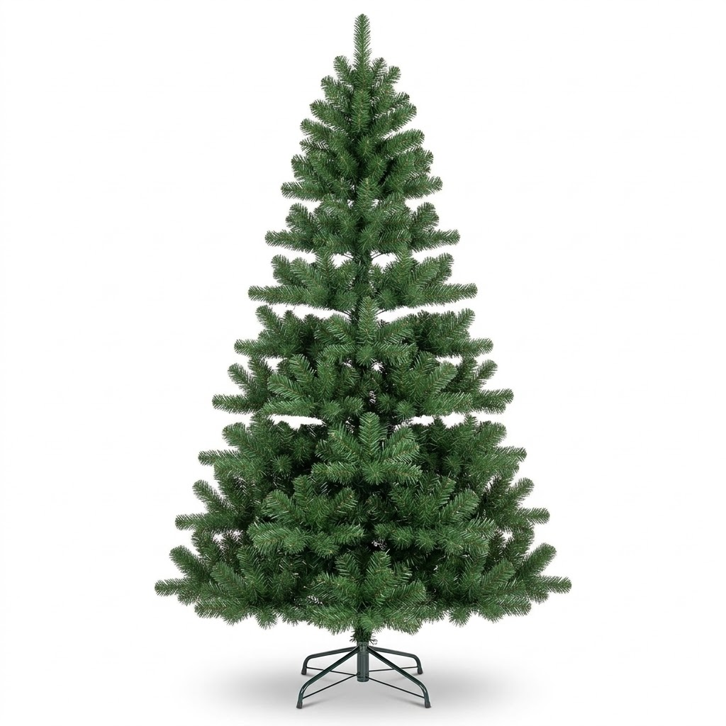 7.5ft Premium Classic Green Unlit Artificial Christmas Tree (Full Profile)