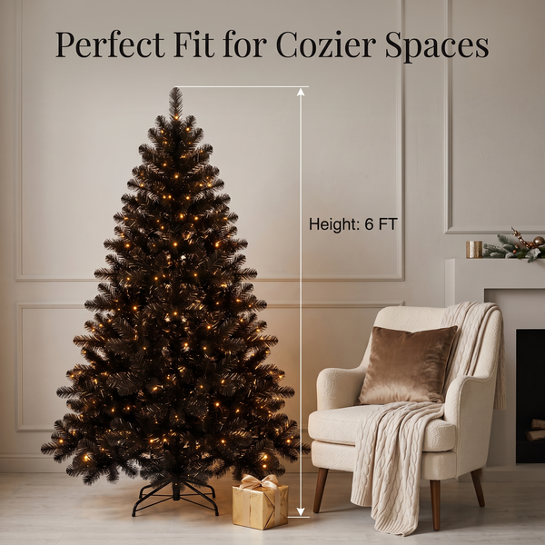 ZMF 6ft Black Unlit Christmas Tree | 818 Lush Tips