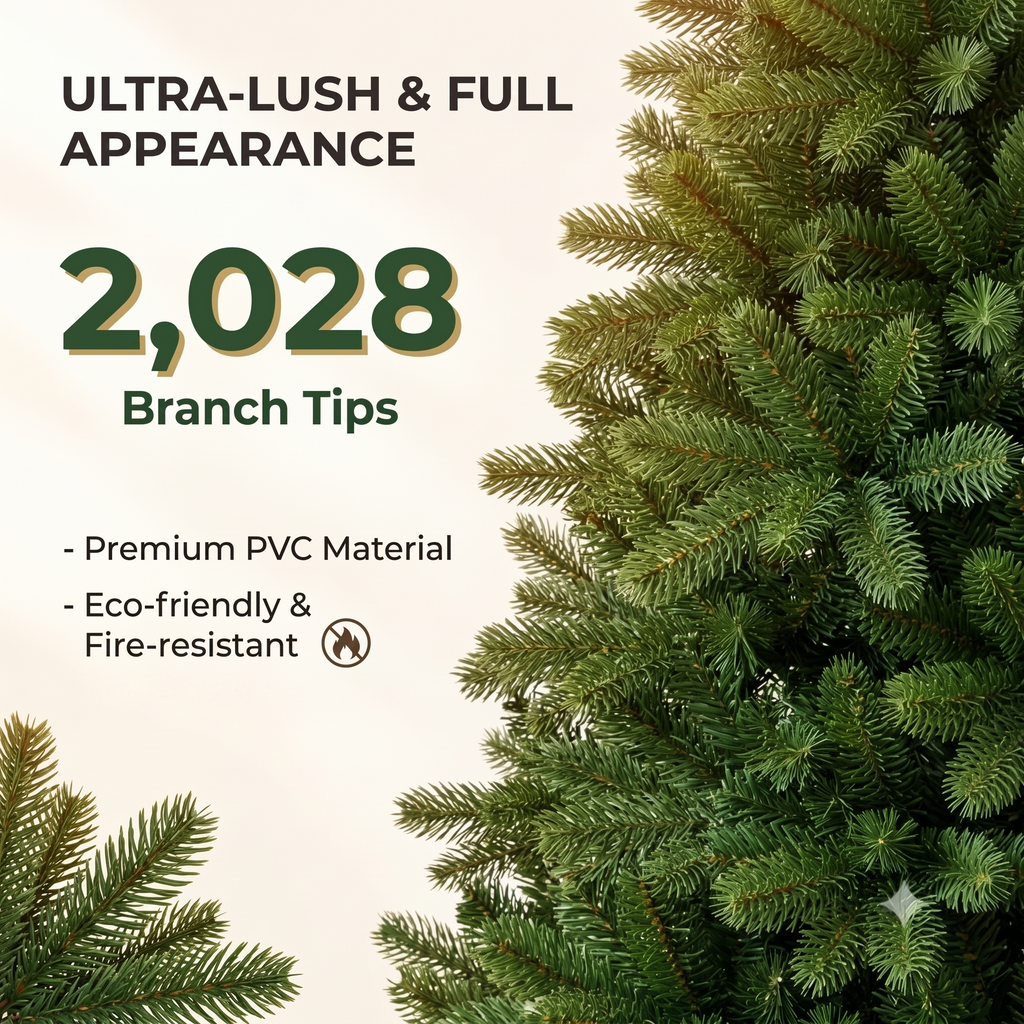 ZMF 9ft Unlit Classic Green Christmas Tree | 2028 Lush Tips