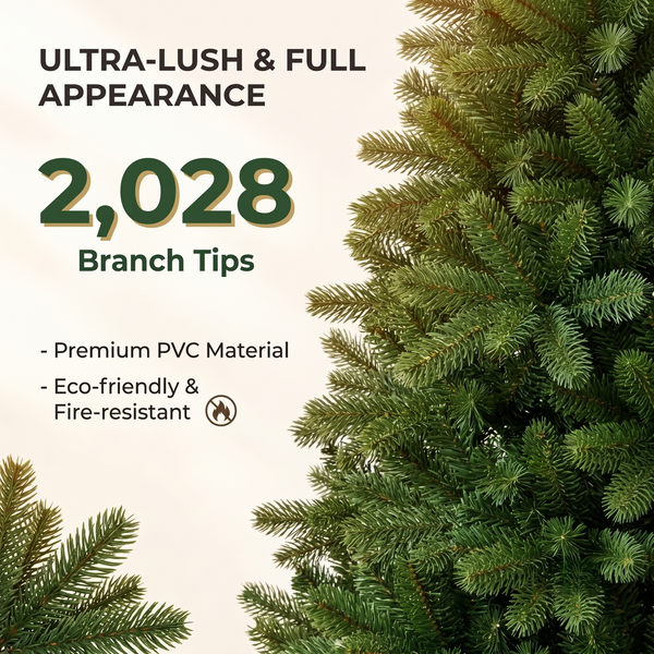 ZMF 9ft Unlit Classic Green Christmas Tree | 2028 Lush Tips