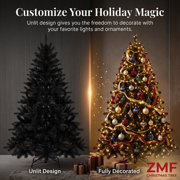 ZMF 6ft Black Unlit Christmas Tree | 818 Lush Tips