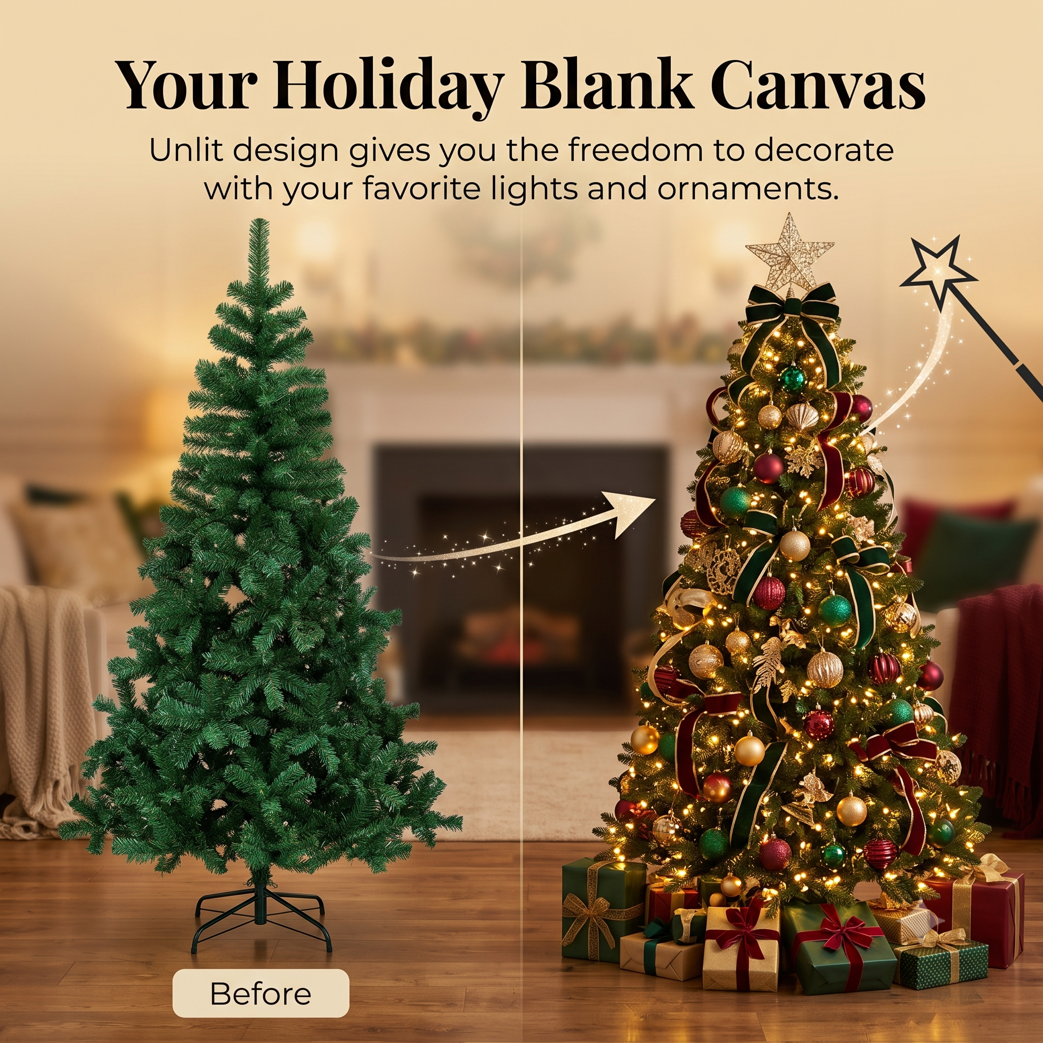 ZMF 6ft Unlit Classic Green Christmas Tree | 880 Tips