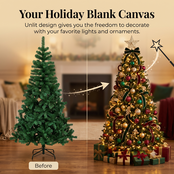 ZMF 6ft Unlit Classic Green Christmas Tree | 880 Tips