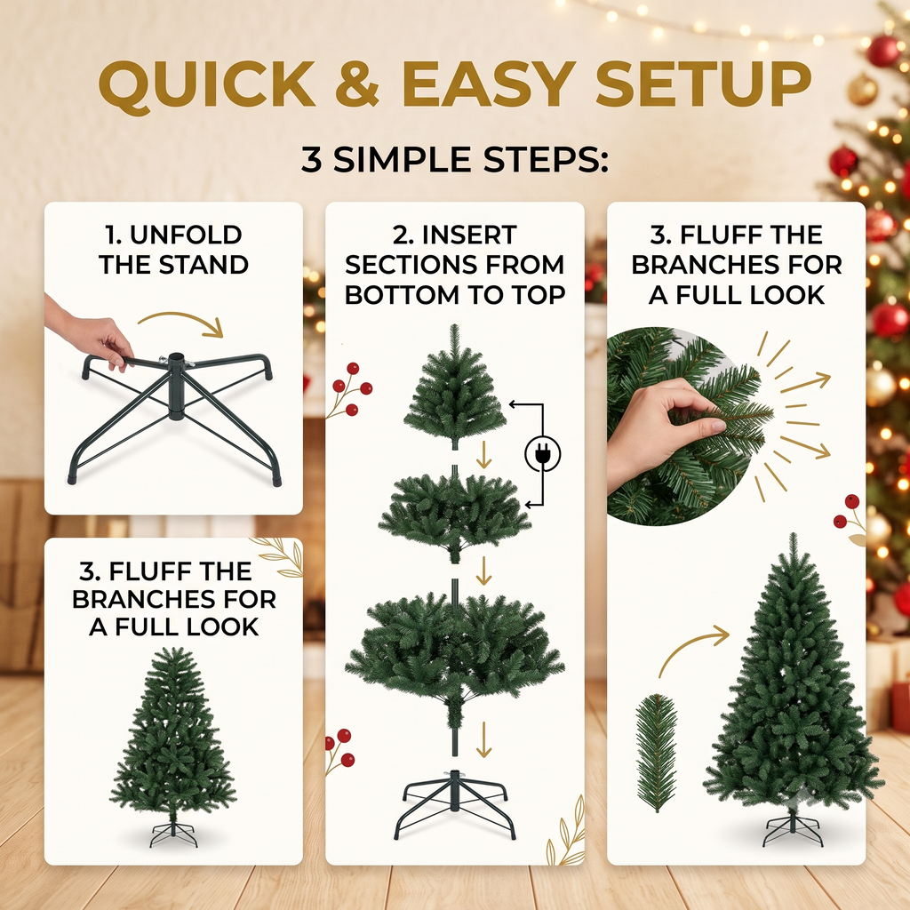 ZMF 9ft Unlit Classic Green Christmas Tree | 2028 Lush Tips