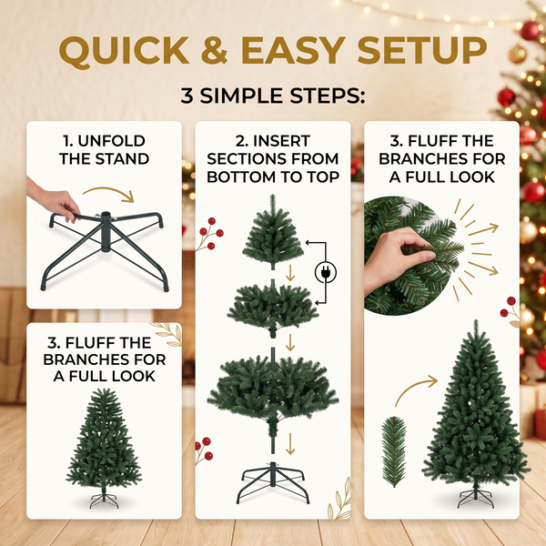 ZMF 9ft Unlit Classic Green Christmas Tree | 2028 Lush Tips