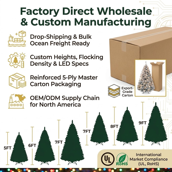 8ft Premium Pre-Lit Flocked Artificial Christmas Tree with Warm White Lights