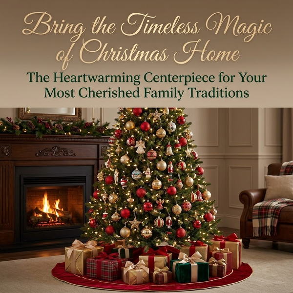 7.5ft Premium Classic Green Unlit Artificial Christmas Tree (Full Profile)