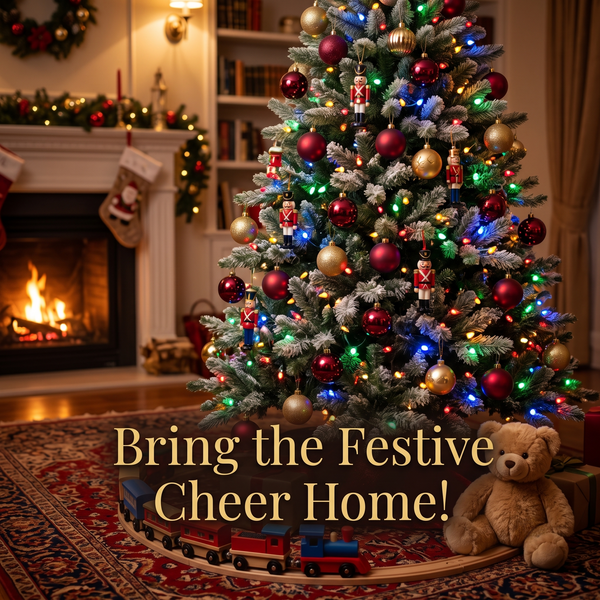 ZMF 7.5ft Pre-Lit Flocked Layered Christmas Tree | 11 Modes
