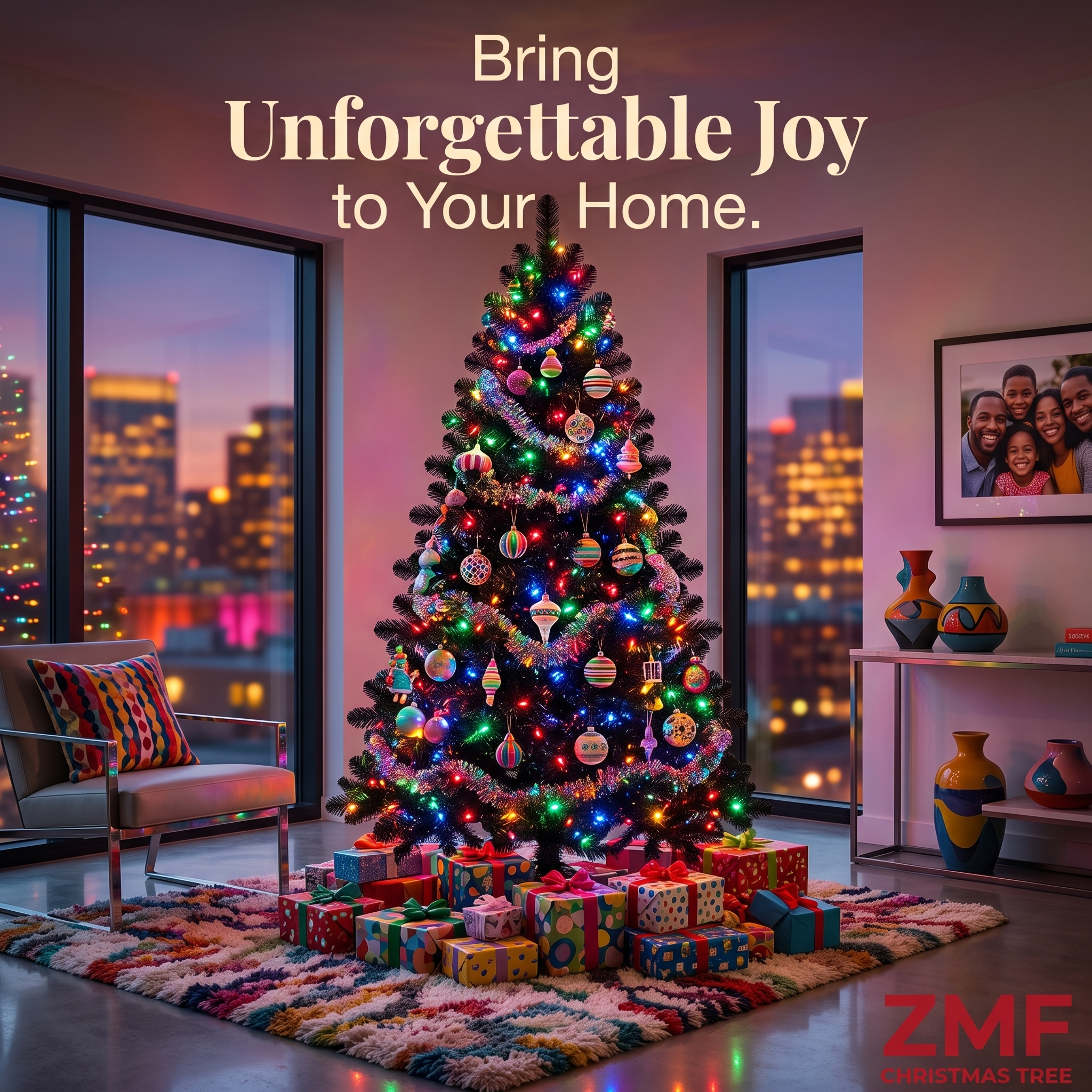 ZMF 6ft Black Unlit Christmas Tree | 818 Lush Tips